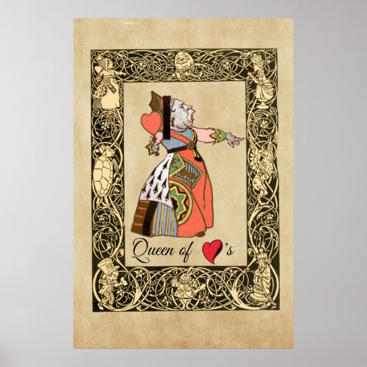 Queen of Hearts, Alice's Adventures in Wonderland Poster (Voorkant)