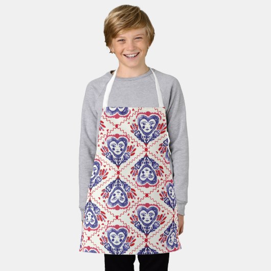 Queen of Hearts Apron Schort (Gedragen)