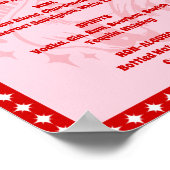 Queen of Hearts Bachelorette Cocktail Menu Sign Poster (Hoek)