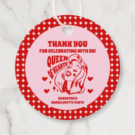 Queen Of Hearts Bachelorette Party Bedankjes Labels