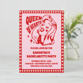 Queen of Hearts Bachelorette Party Itinerary Kaart (Staand voorkant)
