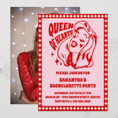 Queen of Hearts Bachelorette Party Kaart (Voorkant / Achterkant)