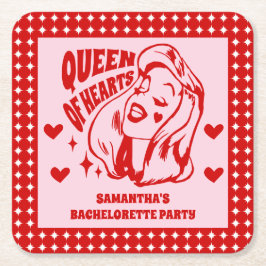 Queen of Hearts Bachelorette Party Kartonnen Onderzetters