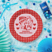 Queen of Hearts Bachelorette Party Papieren Bordje (Feest)