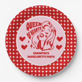 Queen of Hearts Bachelorette Party Papieren Bordje