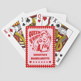 Queen of Hearts Bachelorette Party Pokerkaarten