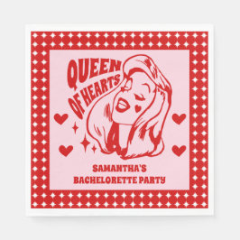 Queen of Hearts Bachelorette Party Servet
