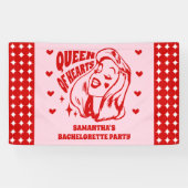 Queen of Hearts Bachelorette Party Spandoek (Horizontaal)