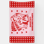 Queen of Hearts Bachelorette Party Spandoek (Verticaal)