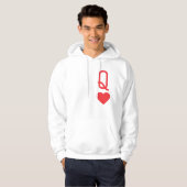 Queen of Hearts Basic Hooded Sweatshirt (Voorkant volledig)