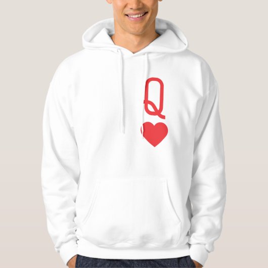 Queen of Hearts Basic Hooded Sweatshirt (Voorkant)