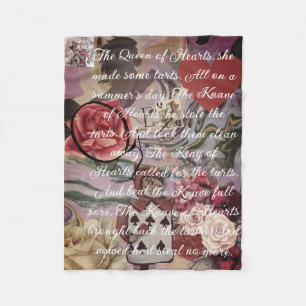 Queen of Hearts begint met een gedicht Fleece Deken
