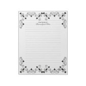 Queen of Hearts - Black Lined Notitieblok (Linkerzijde)