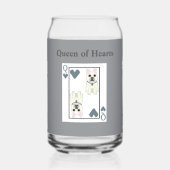 Queen of Hearts Blikvorm Glas (Voorkant)