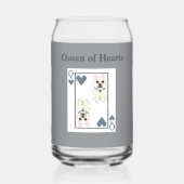 Queen of Hearts Blikvorm Glas (Achterkant)