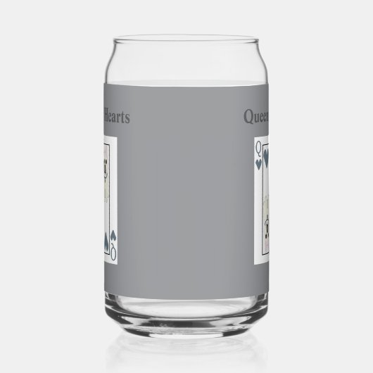 Queen of Hearts Blikvorm Glas (Rechts)