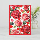  Queen of Hearts Bridal Shower Invitation Kaart (Staand voorkant)