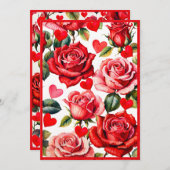  Queen of Hearts Bridal Shower Invitation Kaart (Voorkant / Achterkant)