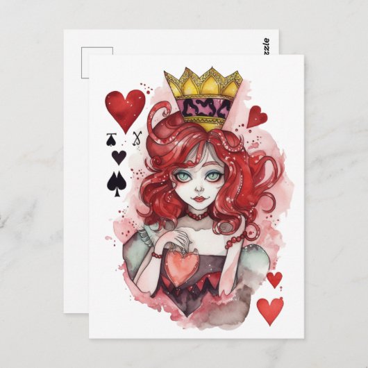 ❤️ Queen of Hearts ❤️ Briefkaart (Voorkant / Achterkant)