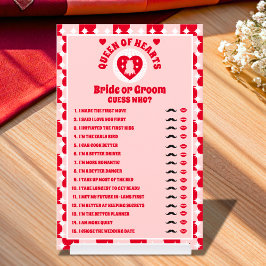 Queen of Hearts bruid voor bruidegom douche spel