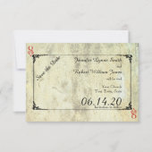 Queen of Hearts Bruiloft Save the Date (Voorkant)