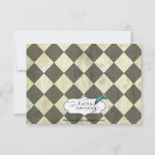 Queen of Hearts Bruiloft Save the Date (Achterkant)