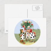 Queen of Hearts' Cardmen Verf de Queens Rozen Briefkaart (Voorkant / Achterkant)