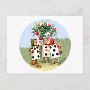 Queen of Hearts' Cardmen Verf de Queens Rozen Briefkaart