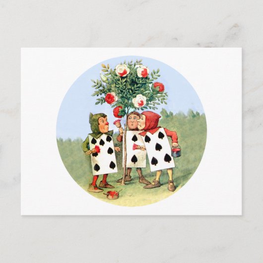 Queen of Hearts' Cardmen Verf de Queens Rozen Briefkaart (Voorkant)