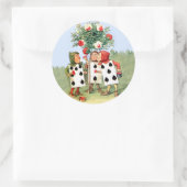 Queen of Hearts' Cardmen Verf de Queens Rozen Ronde Sticker (Tas)