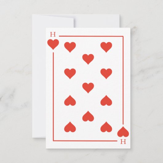 Queen of Hearts Casino Speelkaarten 32e verjaardag Kaart (Achterkant)