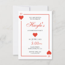 Queen of Hearts Casino Speelkaarten 40ste Verjaard