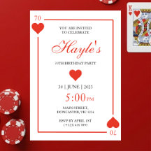 Queen of Hearts Casino Speelkaarten 70ste Verjaard