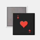 Queen of Hearts Costume Deck of Cards Spelen Kaart Magneet (Voorkant / Achterkant)