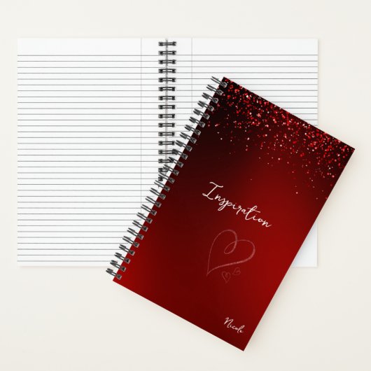 Queen of Hearts Custom Pageant Notebook Journal Notitieboek (Binnen)
