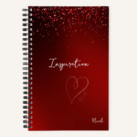 Queen of Hearts Custom Pageant Notebook Journal Notitieboek (Voorkant)