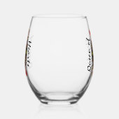 Queen of Hearts Design Stemless wijnglas Wijnglas Zonder Voet (Rechts)