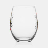 Queen of Hearts Design Stemless wijnglas Wijnglas Zonder Voet (Links)