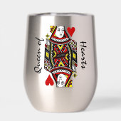 Queen of Hearts Design Thermische Wijn Tumbler (Achterkant)