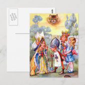 Queen of Hearts en Alice in Wonderland Briefkaart (Voorkant / Achterkant)