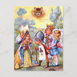 Queen of Hearts en Alice in Wonderland Briefkaart