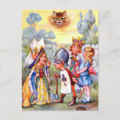 Queen of Hearts en Alice in Wonderland Briefkaart (Voorkant)