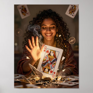 Queen of Hearts Enchanted Illusion Poster