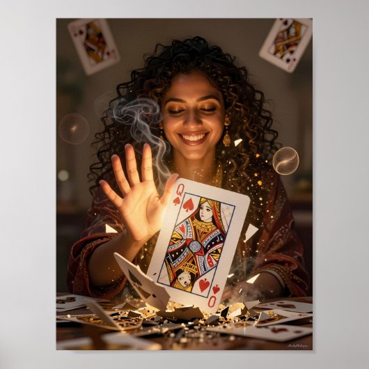 Queen of Hearts Enchanted Illusion Poster (Voorkant)