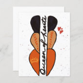 Queen of Hearts Flat Wenskaart (Voorkant / Achterkant)