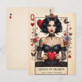 Queen of Hearts Gothic Tarot Postcard  Briefkaart (Voorkant / Achterkant)