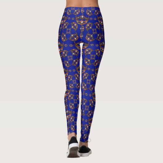 Queen of Hearts Gouden Kronen Tiaras iris leggings (Achterkant)