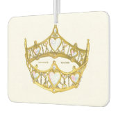 Queen of Hearts gouden kroon tiara luchtverfrisser (Links)