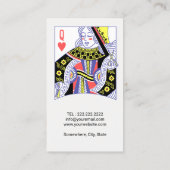 Queen of Hearts Hair Stylist Schoonheidssalon #2 Visitekaartje (Achterkant)