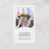 Queen of Hearts Hair Stylist Schoonheidssalon #3 Visitekaartje (Achterkant)